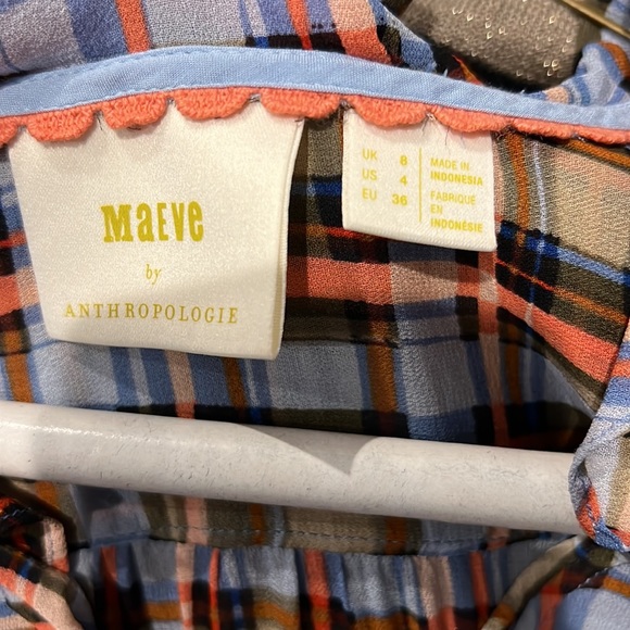 Cute Maeve plaid silk top from Anthropologie - Picture 3 of 3